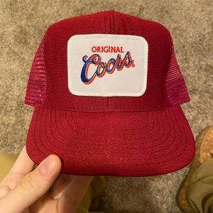 Coors Old School hat beer lite vintage made in USA cracked brim cowboy liquor